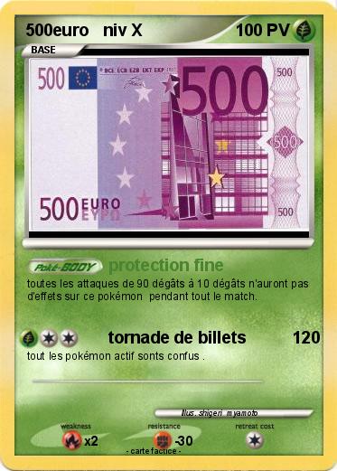 Pokemon 500euro   niv X