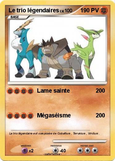 Pokemon Le trio légendaires