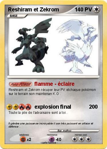 Pokemon Reshiram et Zekrom