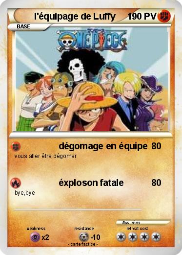 Pokemon l'équipage de Luffy