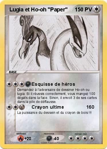 Pokemon  Lugia et Ho-oh "Paper"