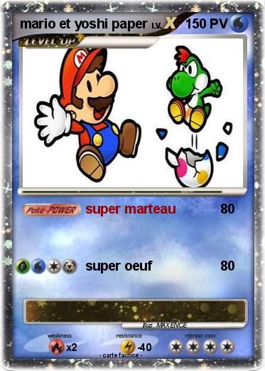 Pokemon mario et yoshi paper