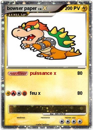 Pokemon bowser paper