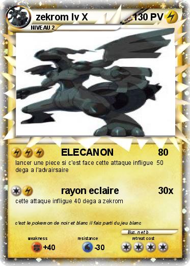 Pokemon zekrom lv X