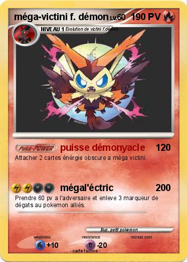 Pokemon méga-victini f. démon