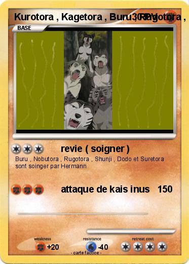 Pokemon Kurotora , Kagetora , Buru , Rugotora , Dodo , Shunji , Suretora et Nobutora sont en vie