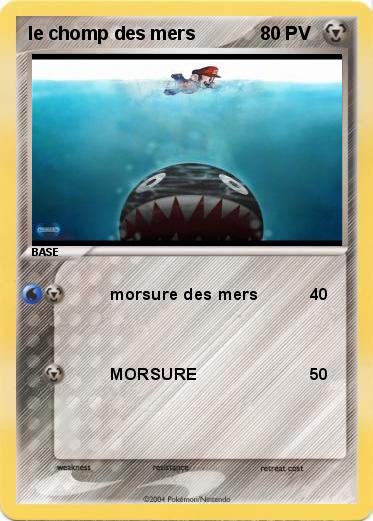 Pokemon le chomp des mers