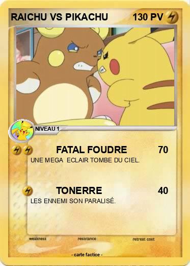 Pokemon RAICHU VS PIKACHU