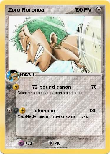Pokemon Zoro Roronoa                    1