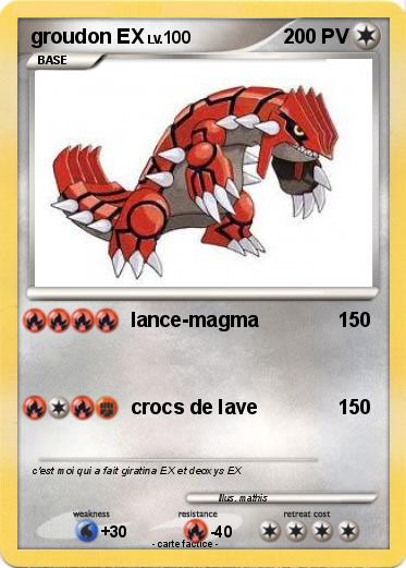 Pokemon groudon EX