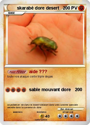 Pokemon skarabé dore desert