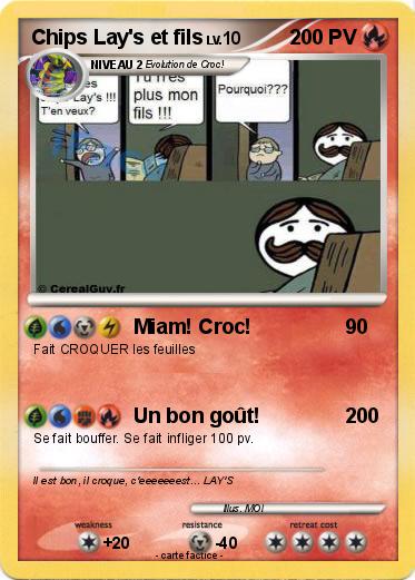Pokemon Chips Lay's et fils