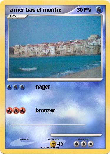 Pokemon la mer bas et montre
