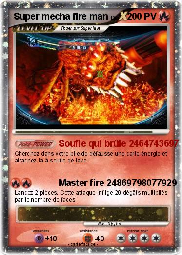 Pokemon Super mecha fire man