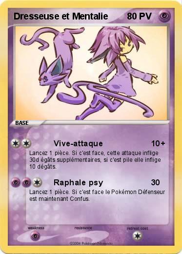 Pokemon Dresseuse et Mentalie