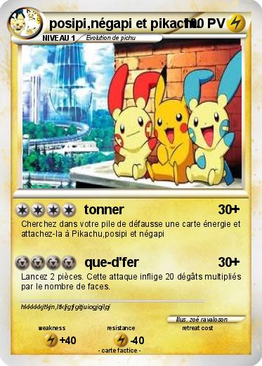 Pokemon posipi,négapi et pikachu