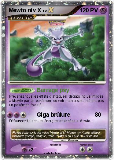 Pokemon Mewto niv X