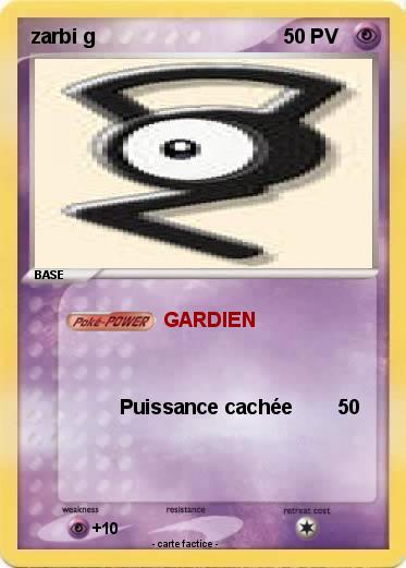 Pokemon zarbi g
