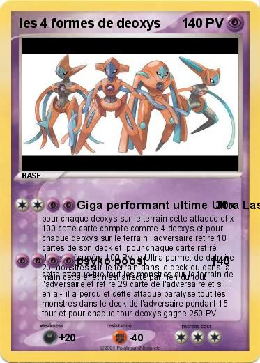 Pokemon les 4 formes de deoxys 