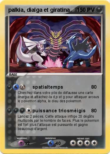 Pokemon palkia, dialga et giratina