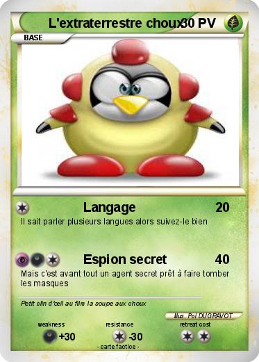 Pokemon L'extraterrestre choux