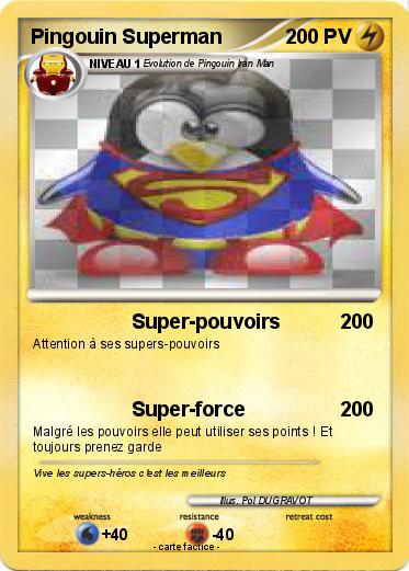 Pokemon Pingouin Superman