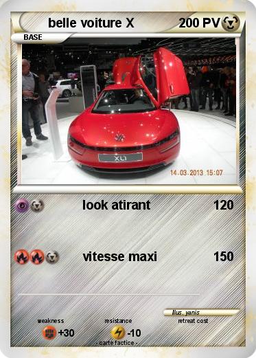 Pokemon belle voiture X