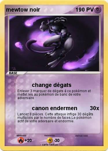 Pokemon mewtow noir