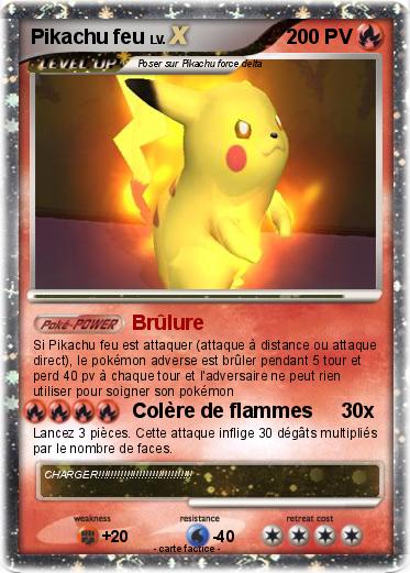 Pokemon Pikachu feu