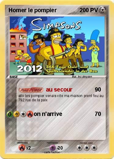 Pokemon Homer le pompier