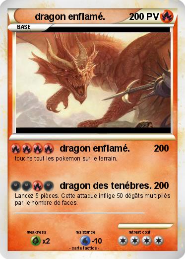 Pokemon dragon enflamé.