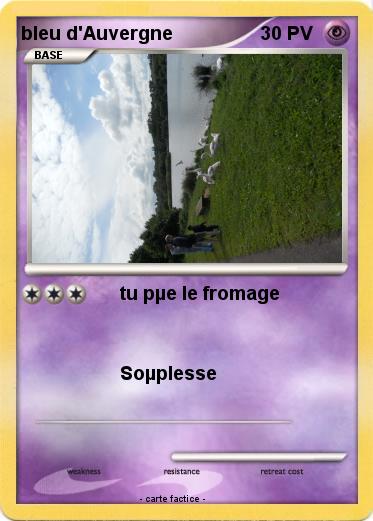 Pokemon bleu d'Auvergne