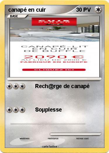 Pokemon canapé en cuir