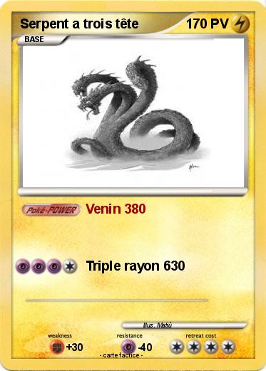 Pokemon Serpent a trois tête