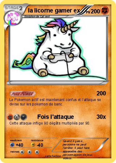 Pokemon la licorne gamer ex