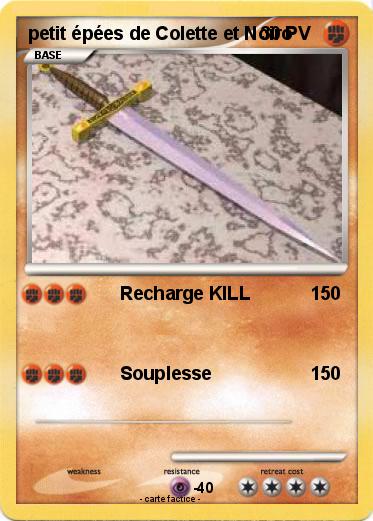 Pokemon petit épées de Colette et Noiro