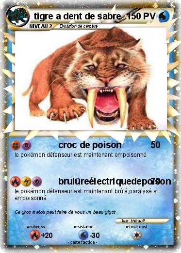 Pokemon tigre a dent de sabre