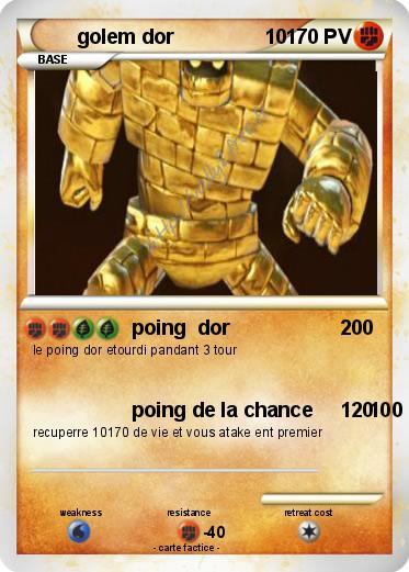 Pokemon golem dor                10