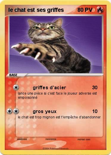 Pokemon le chat est ses griffes