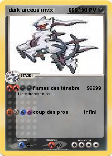 Pokemon dark arceus niv.x          999