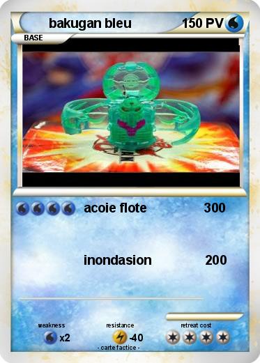 Pokemon bakugan bleu