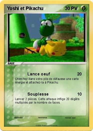 Pokemon Yoshi et Pikachu