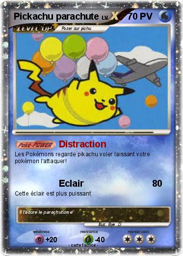 Pokemon Pickachu parachute