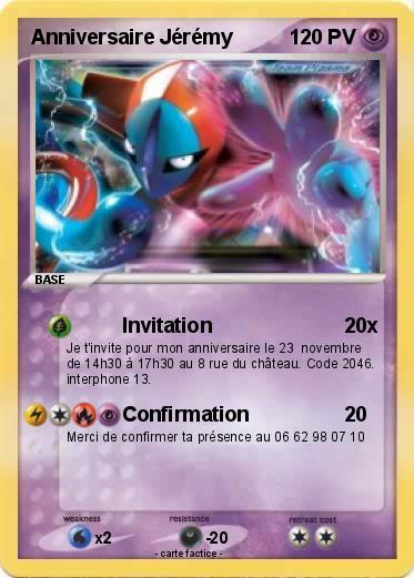 Pokemon Anniversaire Jérémy