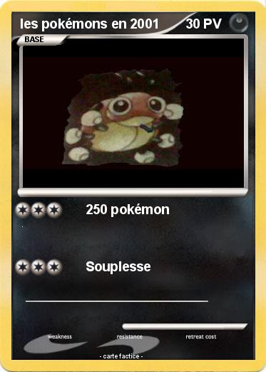 Pokemon les pokémons en 2001