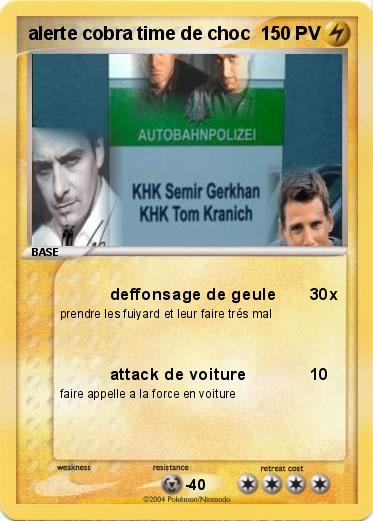 Pokemon alerte cobra time de choc