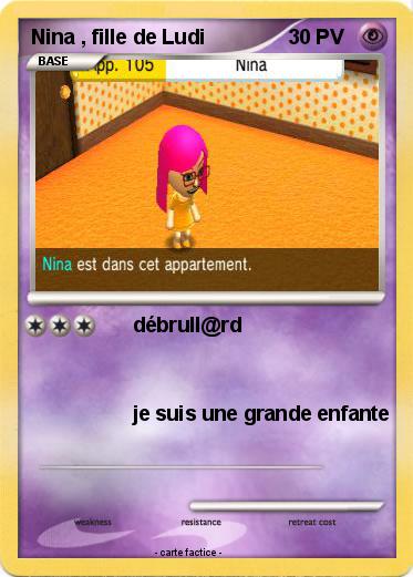 Pokemon Nina , fille de Ludi