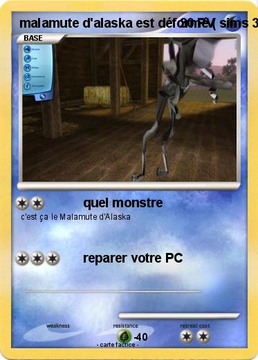 Pokemon malamute d'alaska est déformé ( sims 3 )