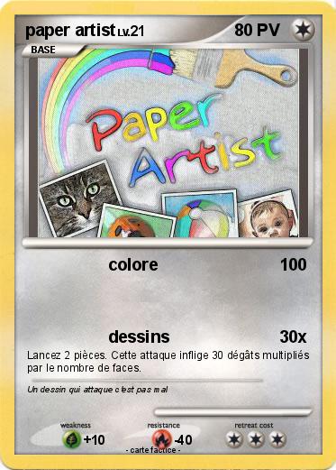 Pokemon paper artist