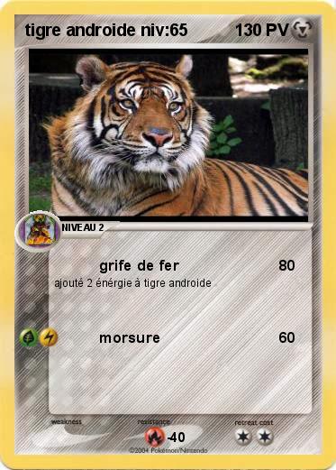 Pokemon tigre androide niv:65